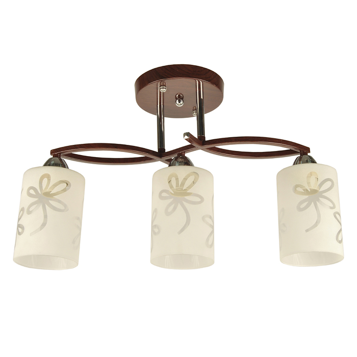 Люстра "Каскад" 138644 3x60W E27 коричневый 52x16x20см