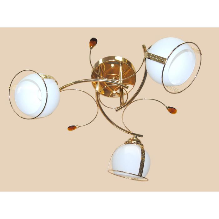 Люстра "Каскад" 138823 3x60W E27 розовое золото 44x42x20см