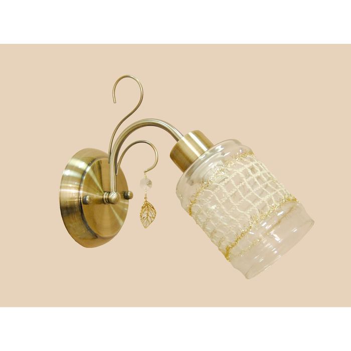 Бра "Ника" 312220 1x60W E14 розовое золото 22x20x13см