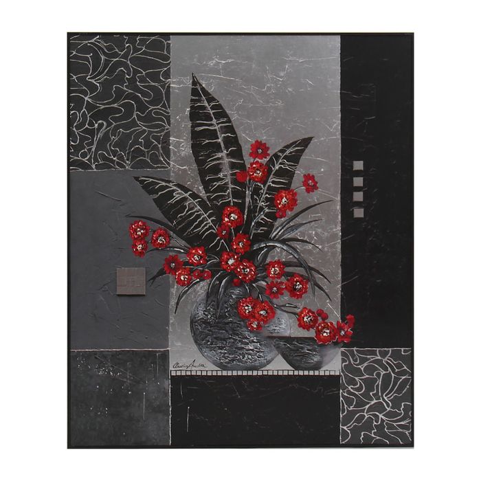 Декобокс "Букет с красными цветами" 50*60 см