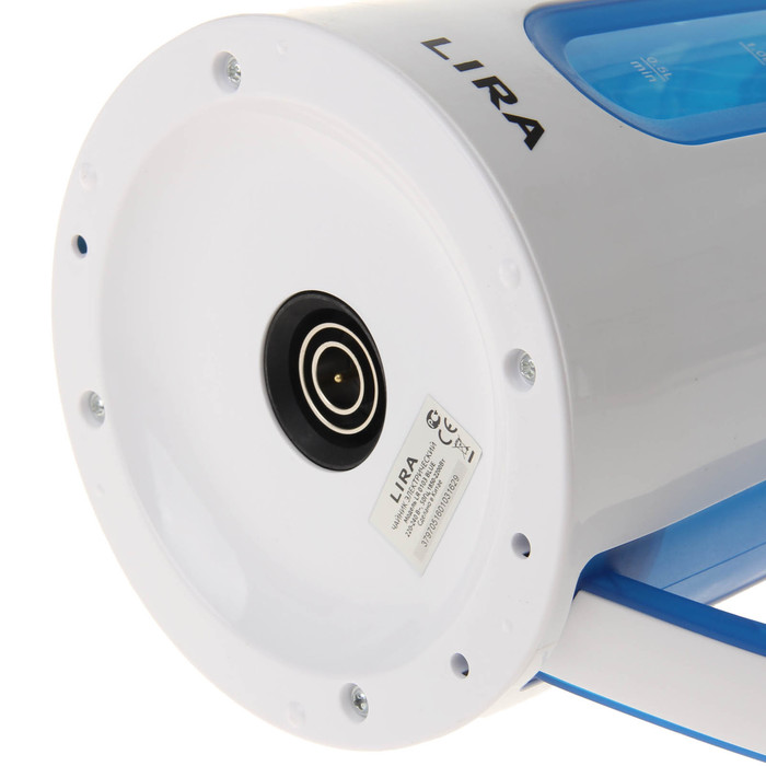 Чайник электрический LIRA LR 0103 blue, 2200 Вт, 1.7 л, белый-синий