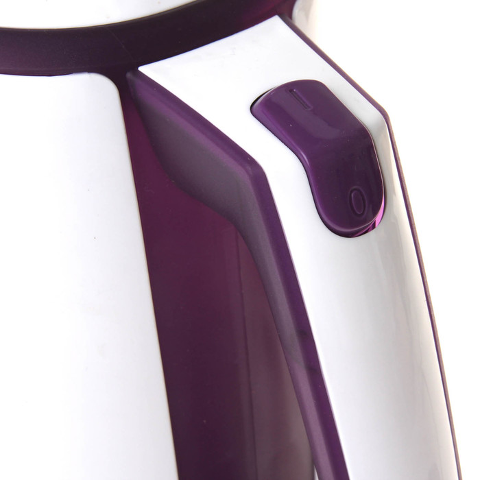 Чайник электрический LIRA LR 0103 purp, 2200 Вт, 1.7 л, белый-фиолетовый