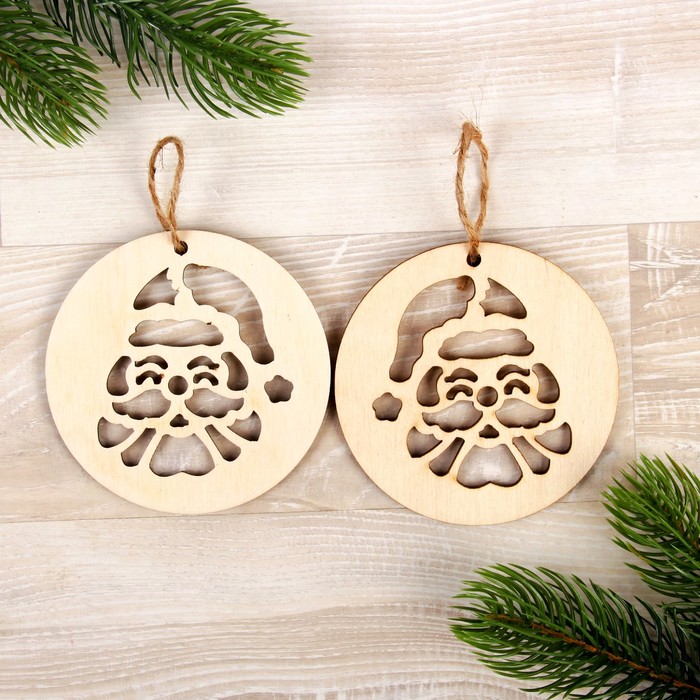 Подвеска "Дед мороз" набор 2 шт.