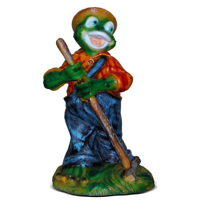 Садовая фигура "Лягушка с граблями"