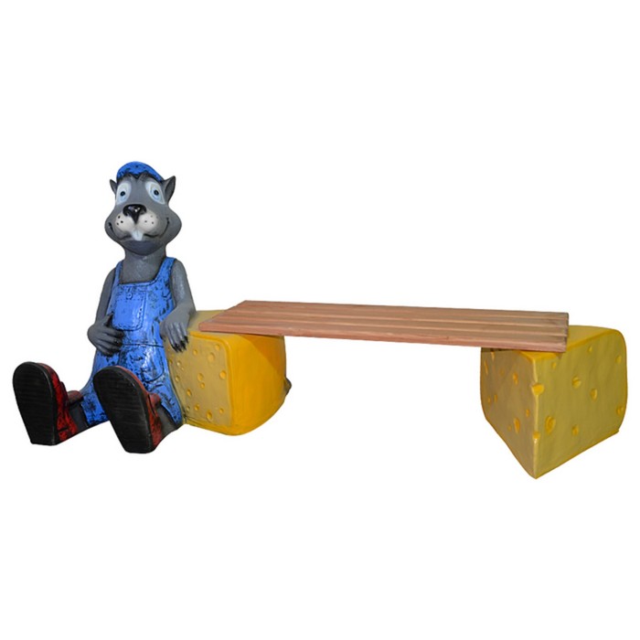 Скамейка "Крыс с сыром"