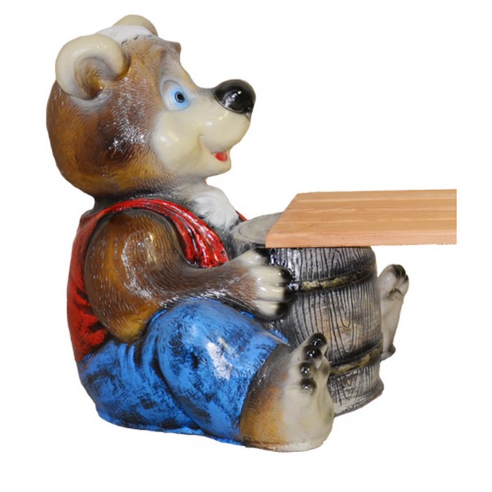 Опора лавки "Медведь с бочкой"