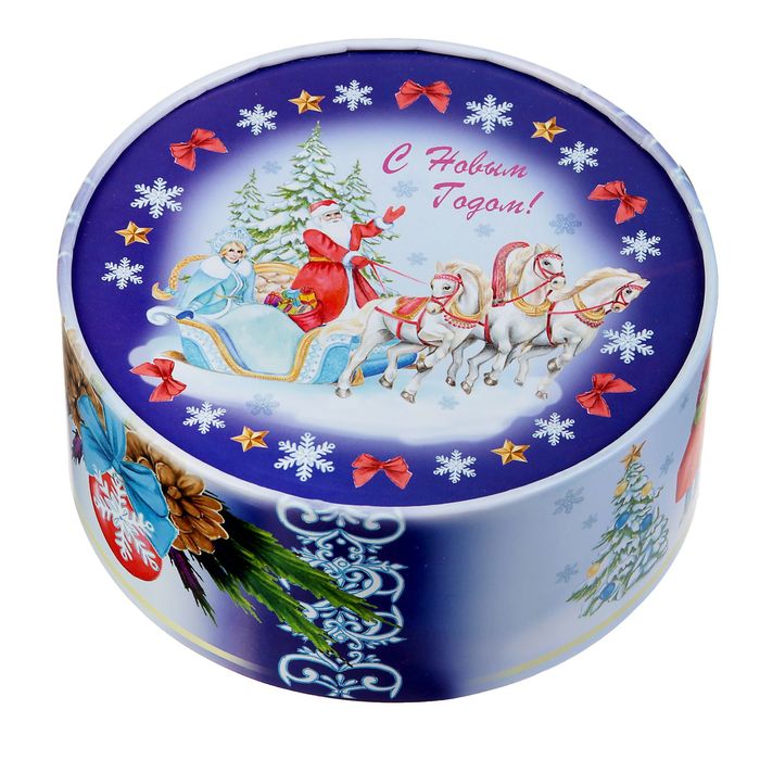 Коробка круглая "Тройка" 15 х 15 х 7 см