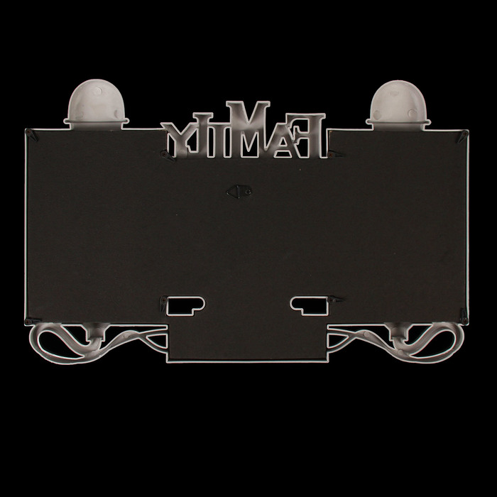 Фоторамка пластик на 3 фото 10х15 см "Телевизор" серебро 25х38,5 см