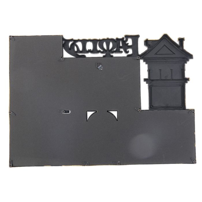 Фоторамка пластик на 4 фото 10х15 см "Дом - полная чаша" тёмное золото 40х28 см