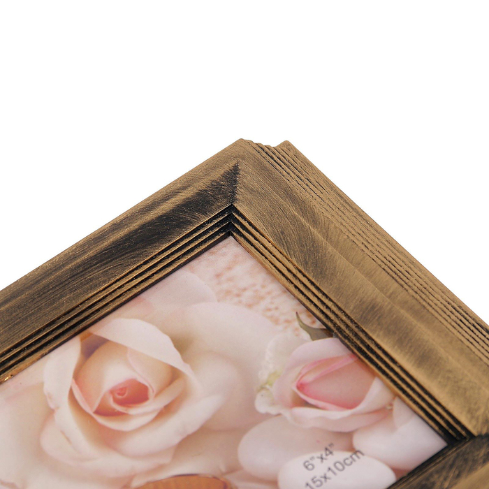 Фоторамка пластик на 6 фото 10х15 см "Корона" тёмное золото 34х56 см