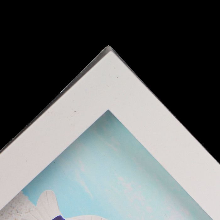 Фоторамка пластик на 6 фото 10х15 см "Выгнутая" белая 32х47,5 см