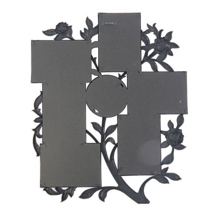 Фоторамка пластик на 7 фото 10х10, 10х15 см "Розарий" тёмное золото 55х45 см