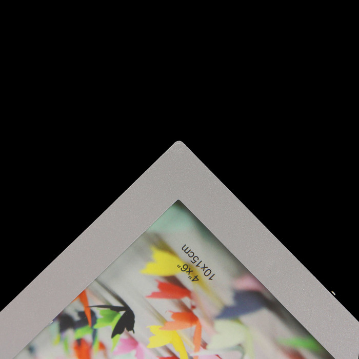 Фоторамка пластик на 12 фото 10х15 см "Мелкий горошек" серебро 43,5х57 см