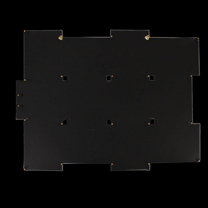 Фоторамка пластик на 12 фото 10х15 см "Мелкий горошек" серебро 43,5х57 см