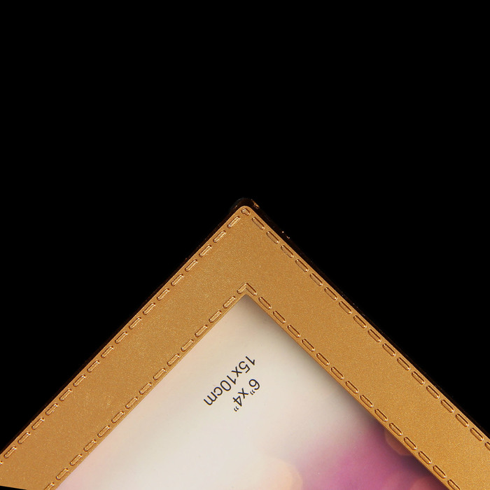 Фоторамка пластик на 12 фото 10х15 см "Мелкий горошек" золото 43,5х57 см