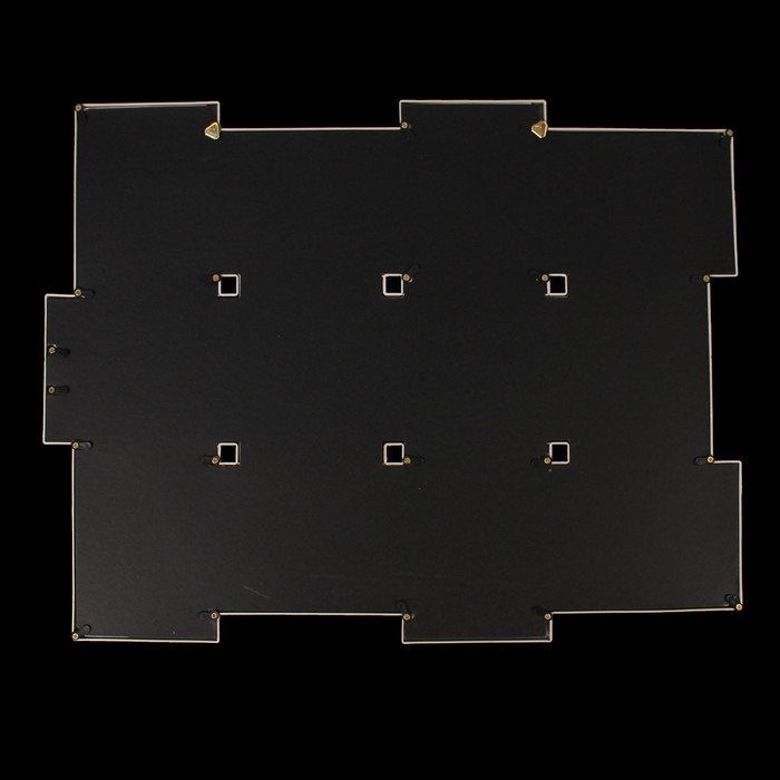 Фоторамка пластик на 12 фото 10х15 см "Мелкий горошек" золото 43,5х57 см