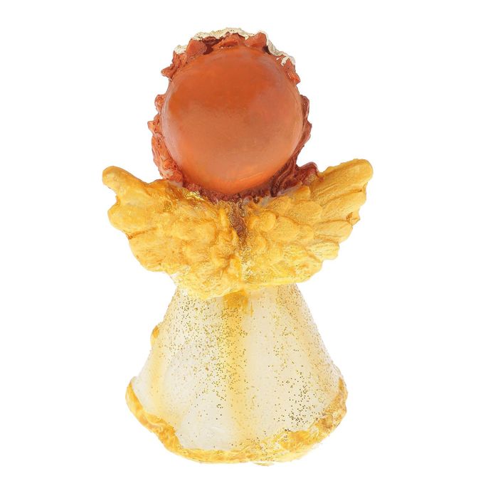 Сувенир полистоун "Ангелок в золотом платьице и в веночке" МИКС 9х5,7х5 см