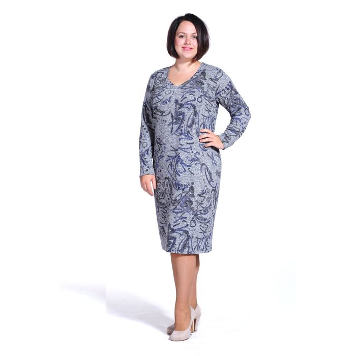 Платье женское, размер 50, рост 164, цвет серый 6622