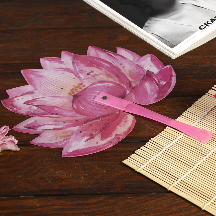 Веер-опахало "Лотос" 26х22 см