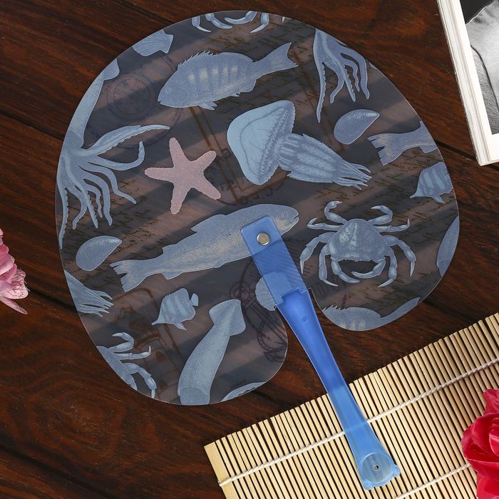 Веер-опахало "Морская тема" 24,5х22 см