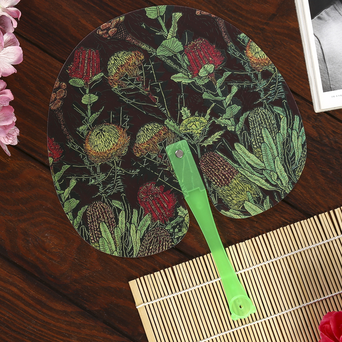 Веер-опахало "Сад цветов" 24,5х22 см