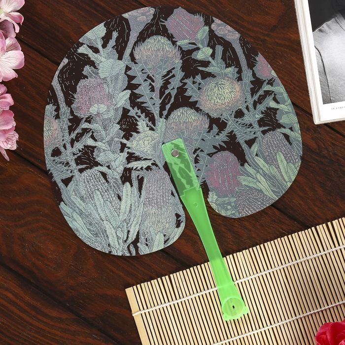 Веер-опахало "Сад цветов" 24,5х22 см