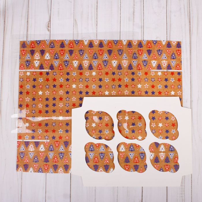 Коробка для капкейка с PVC крышкой «Вкуснятина», 16 х 23 х 7,5 см