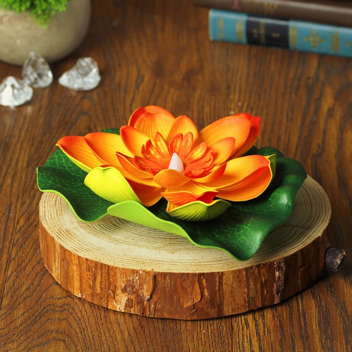 Декор световой "Цветок" с датчиком прикосновения с водой, цвета МИКС