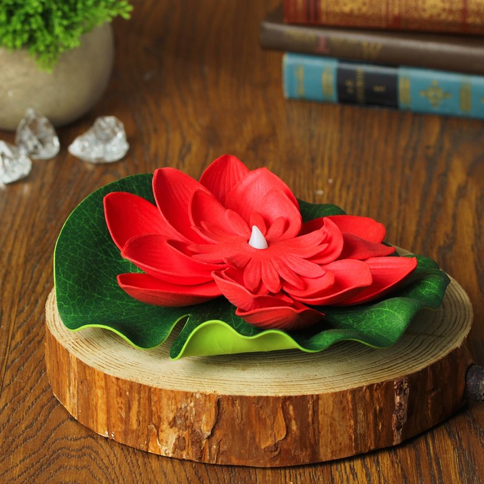 Декор световой "Цветок" с датчиком прикосновения с водой, цвета МИКС