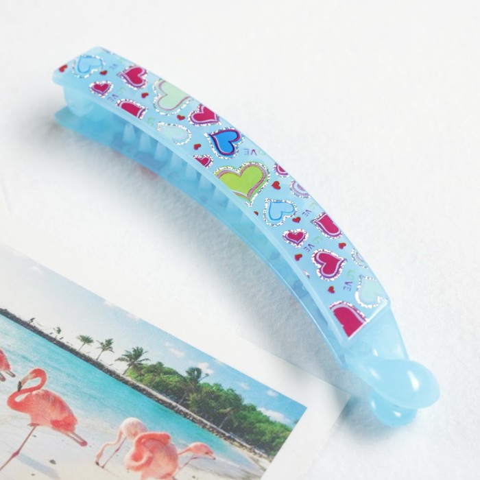 Банан для волос "Рассвет" 10 см сердца,микс