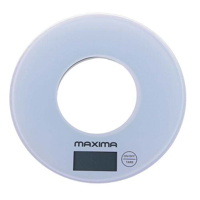 Весы кухонные MAXIMA MS-067, электронные, 5 кг, белый