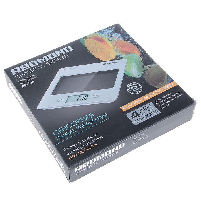 Весы кухонные REDMOND RS-724, электронные, 5 кг, голубой