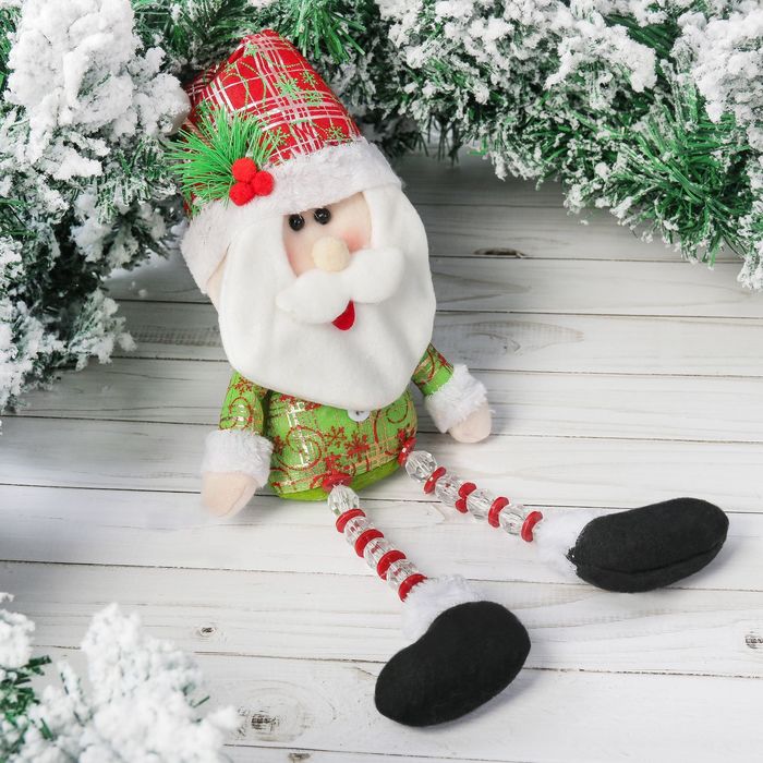 Мягкая игрушка "Дед Мороз" колпак с ягодками 11*40 см