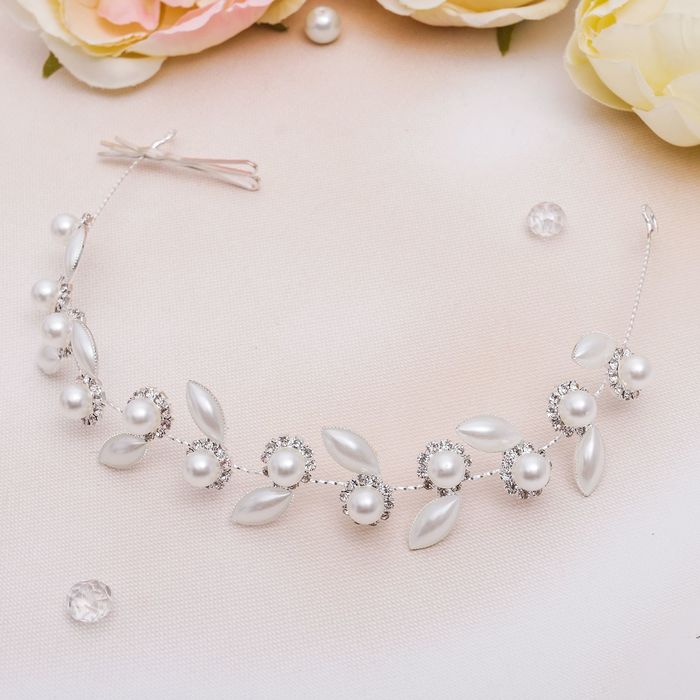 Аксессуар для причёски "Жемчужина" 27 см, капельки