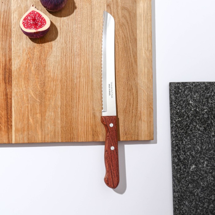 фото Нож кухонный dynamic для хлеба, лезвие 20 см, с деревянной ручкой tramontina