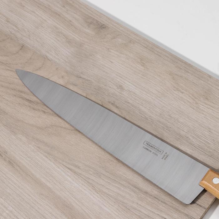 Нож кухонный Carbon поварской, лезвие 30 см, с деревянной ручкой