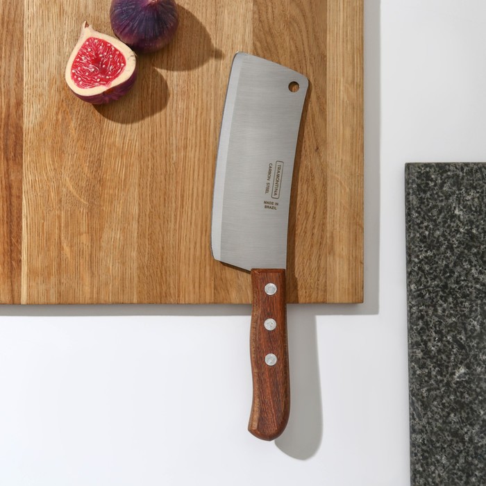 фото Топорик кухонный сarbon для мяса, с деревянной ручкой tramontina
