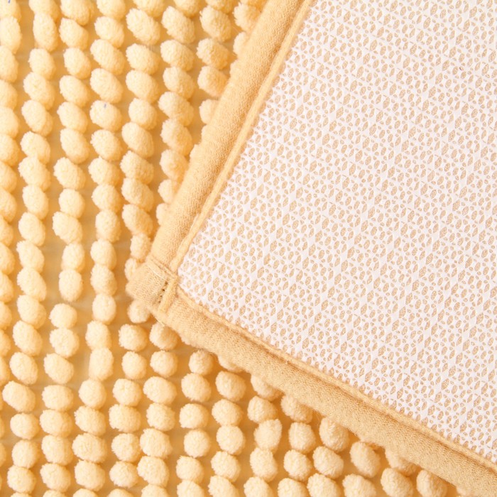 Набор ковриков для ванной и туалета "Букли" 2 шт, 80x50, 50x40 см, бежевый