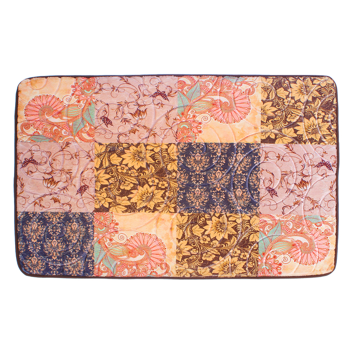 Коврик для ванной "Коллаж", цвет коричневый