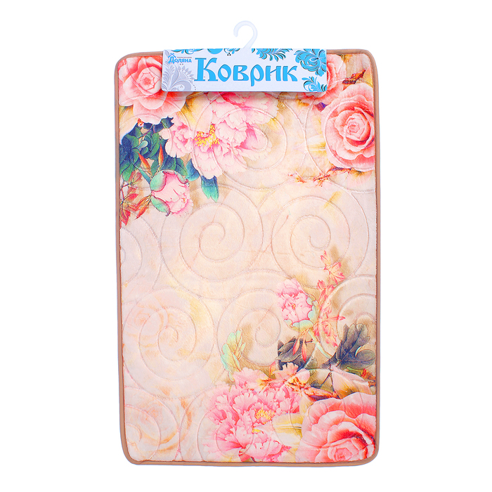 Коврик для ванной "Цветы на камнях"