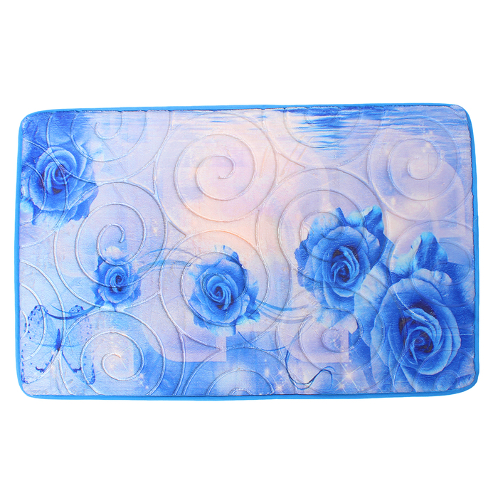 Коврик для ванной "Розы на камнях"