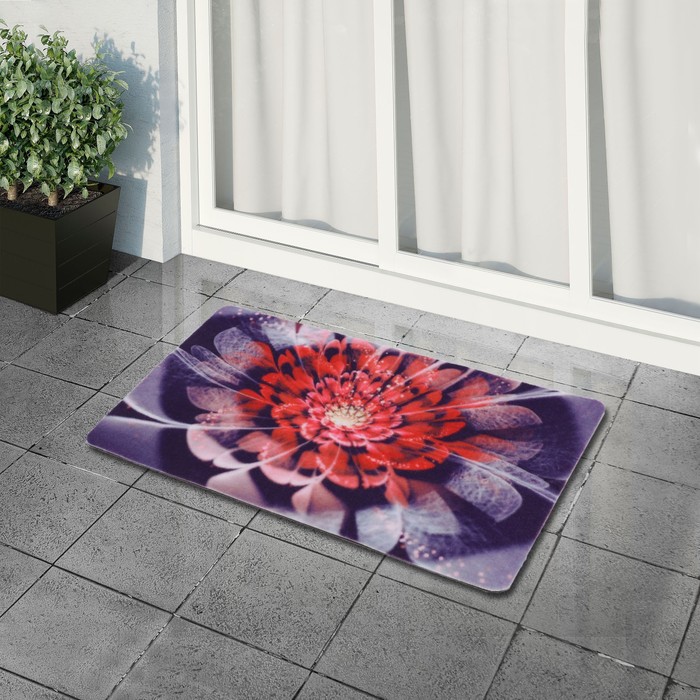 Коврик придверный "Цветочная абстракция"