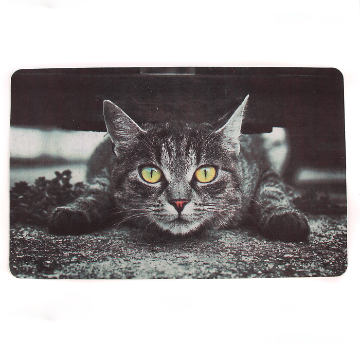 Коврик придверный "Серый кот"