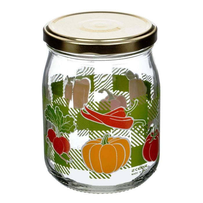 Банка с металлической крышкой "Овощи", 500 мл
