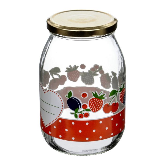 Банка с металлической крышкой "Дафна", 1 л