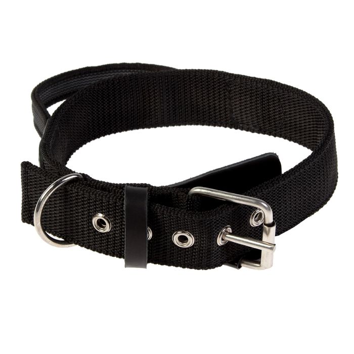 Ошейник с ручкой из двойного нейлона с латексной нитью, 50-59 х 4 см, капрон