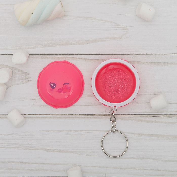 Блеск для губ "Макарун", 10 г, вкус клубники, цвет фуксия