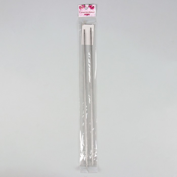 Спицы для вязания, прямые, d=2,5мм, 35см, 2шт