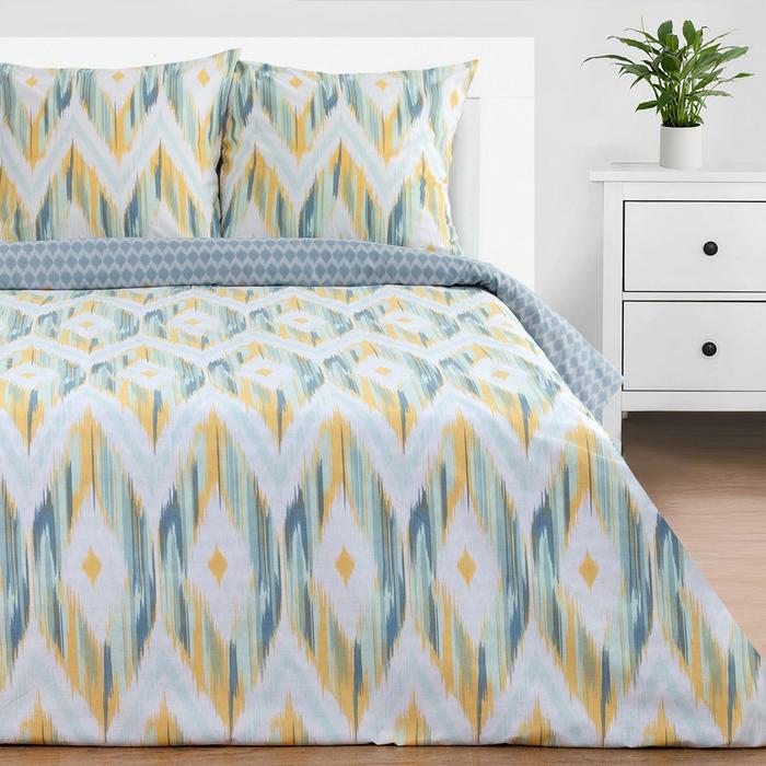 Постельное бельё "Этель" 2 сп Геометрия 175*215 см, 200*220 см, 70*70 см -2 шт, поплин 125 г/м2