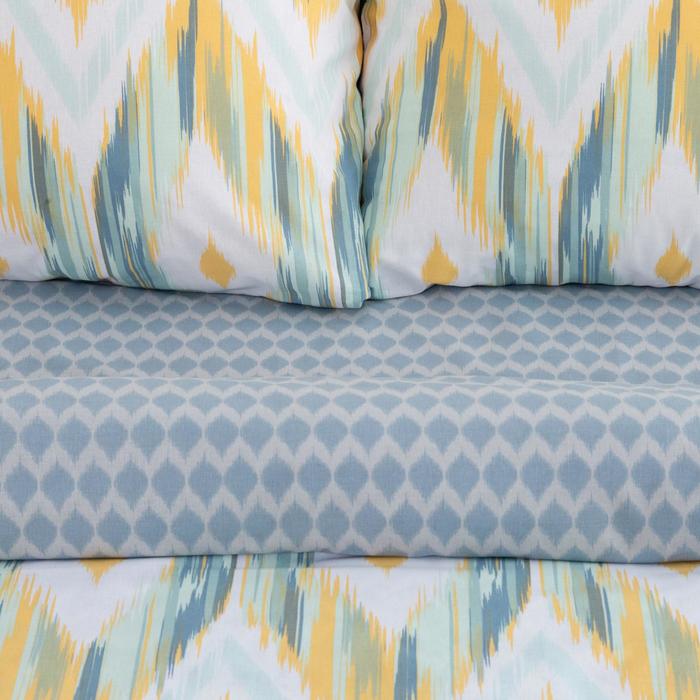 Постельное бельё "Этель" 2 сп Геометрия 175*215 см, 200*220 см, 70*70 см -2 шт, поплин 125 г/м2